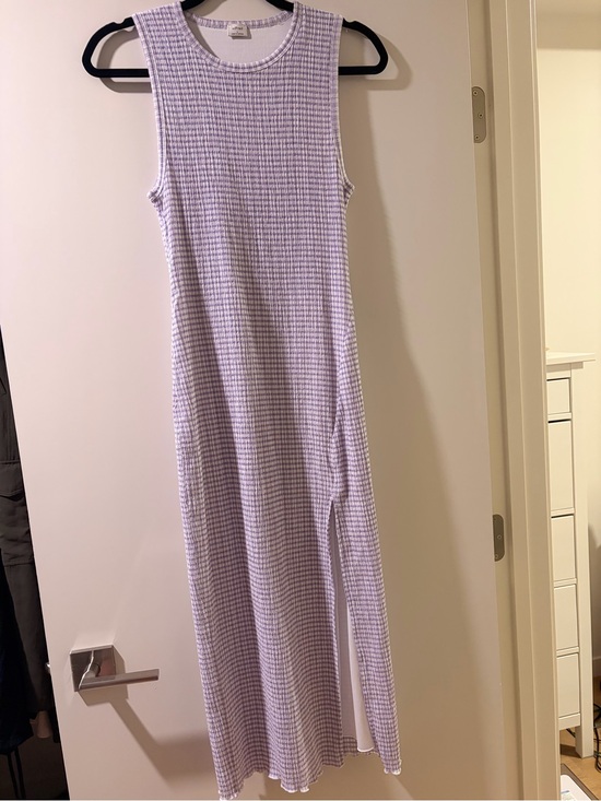 Wilfred Dresses & Skirts - Wilfred Lavender Gingham Sleeveless Maxi Dress